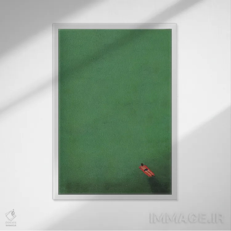 تابلو دکوراتیو شناور بودن اثر ریچارد وروجز - نمای قابدار سفید