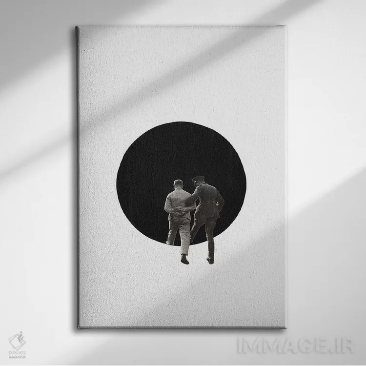 تابلو دکوراتیو رژه به سوی پرتگاه اثر ریچارد وروجز - نمای روبهرو روی دیوار