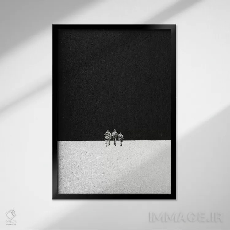 تابلو دکوراتیو دشت پهناور باز اثر ریچارد وروجز - نمای قابدار مشکی