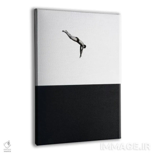 تابلو مینیمال شیرجه اثر ریچارد وروجز - نمای پرسپکتیو محصول