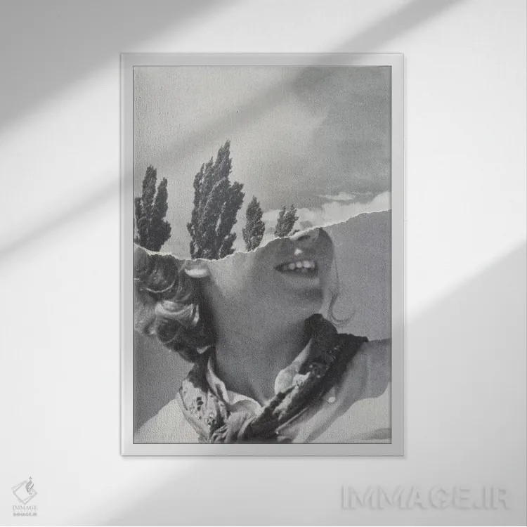 تابلو دکوراتیو ذهن در ابرها اثر ریچارد وروجز - نمای قابدار سفید