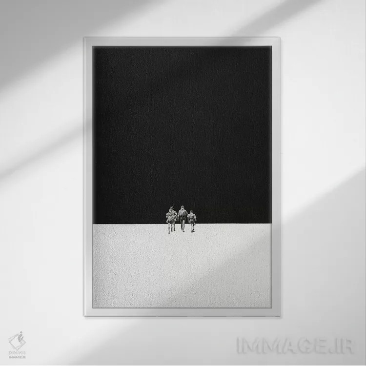 تابلو دکوراتیو دشت پهناور باز اثر ریچارد وروجز - نمای قابدار سفید