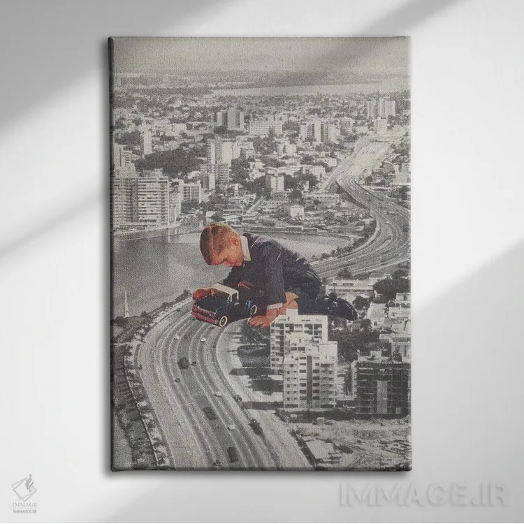 تابلو دکوراتیو گشت زنی اثر ریچارد وروجز - نمای روبهرو روی دیوار