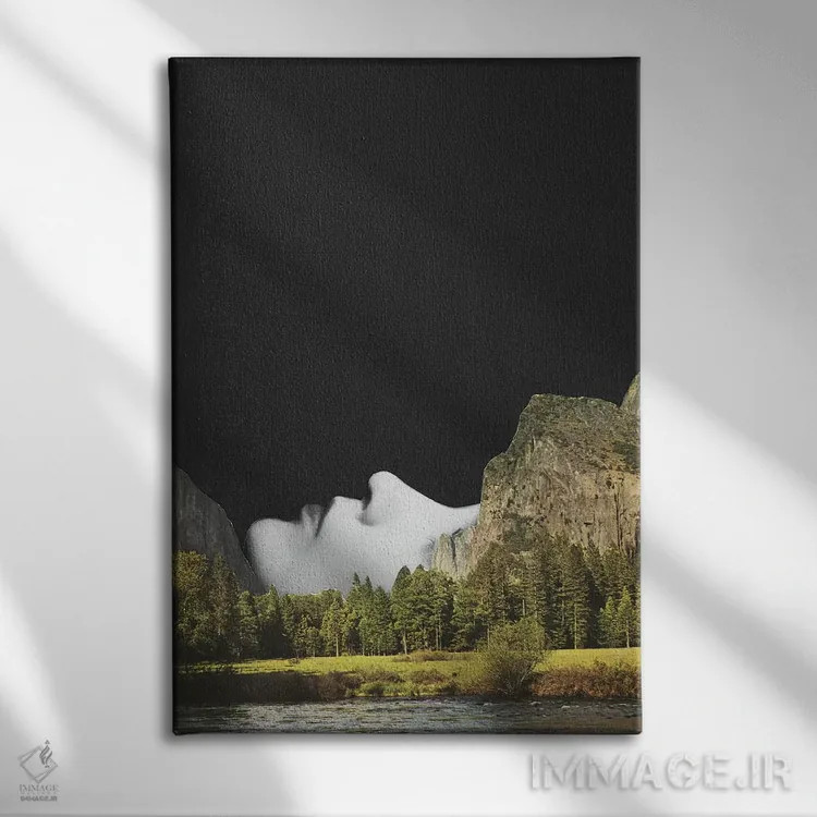 تابلو دکوراتیو لحظه سکوت اثر ریچارد وروجز - نمای روبهرو روی دیوار