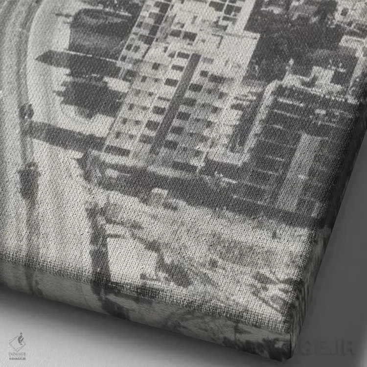 تابلو دکوراتیو گشت زنی اثر ریچارد وروجز - نمای نزدیک بافت بوم