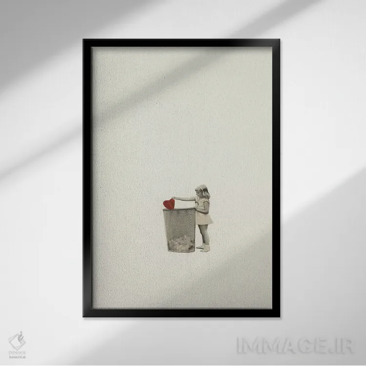 تابلو دکوراتیو اشیا گم شده و پیدا شده اثر ریچارد وروجز - نمای قابدار مشکی