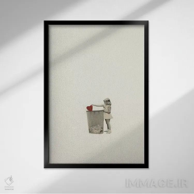 تابلو دکوراتیو اشیا گم شده و پیدا شده اثر ریچارد وروجز - نمای قابدار مشکی