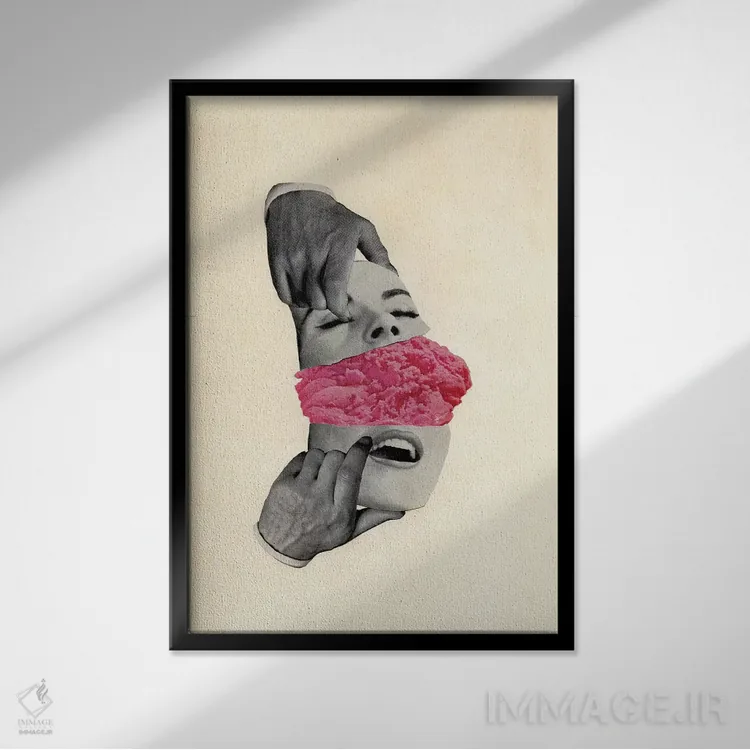 تابلو دکوراتیو جیغ چشم اثر ریچارد وروجز - نمای قابدار مشکی