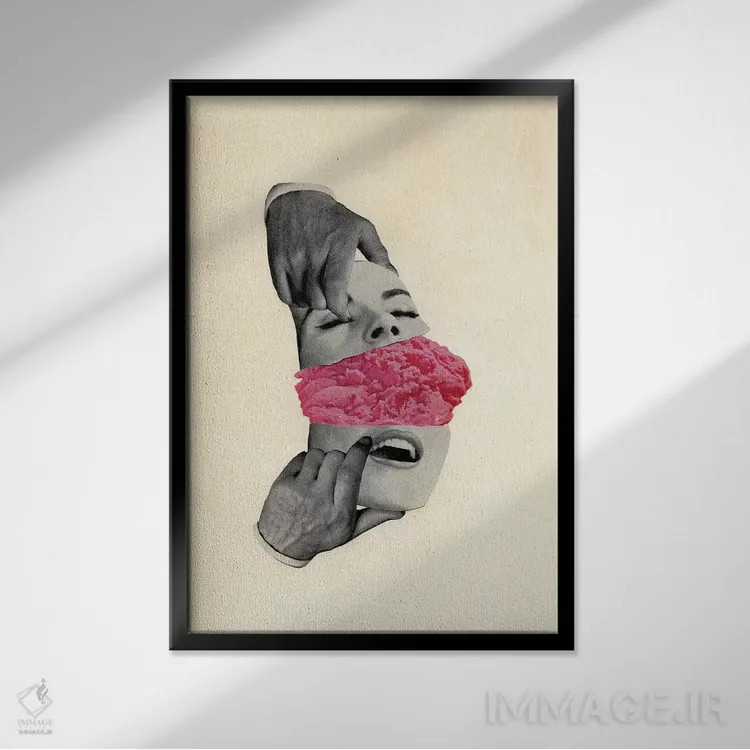 تابلو دکوراتیو جیغ چشم اثر ریچارد وروجز - نمای قابدار مشکی