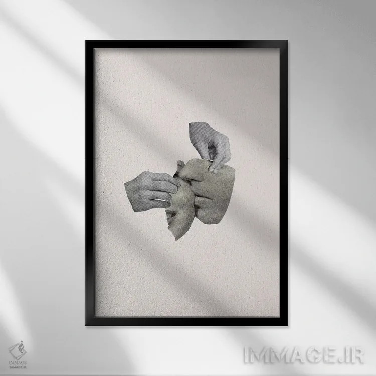 تابلو دکوراتیو کبریت یا مسابقه اثر ریچارد وروجز - نمای قابدار مشکی