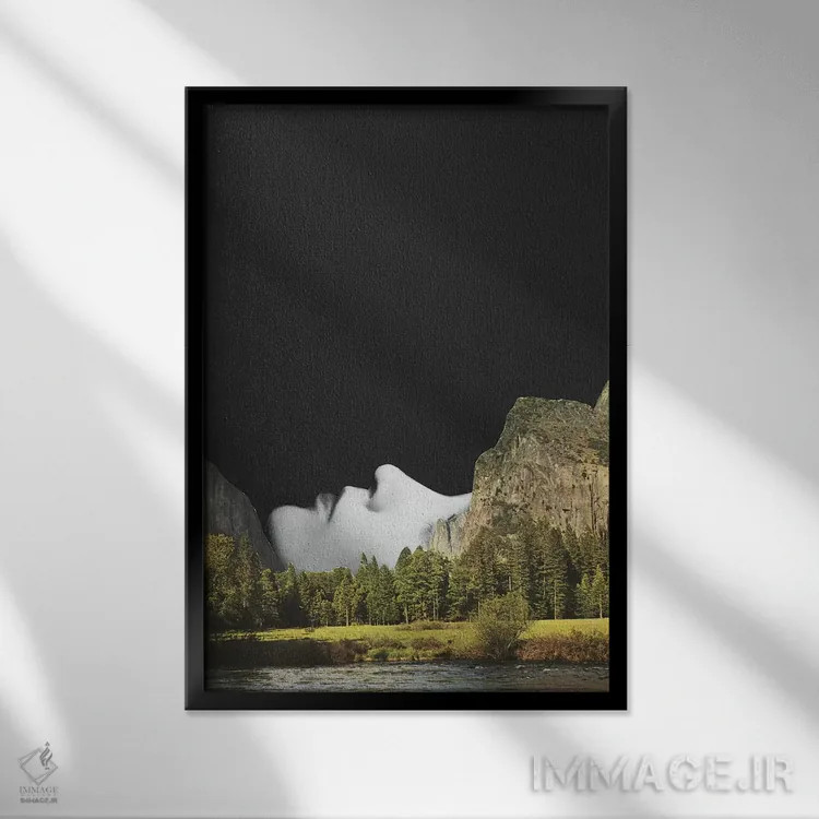 تابلو دکوراتیو لحظه سکوت اثر ریچارد وروجز - نمای قابدار مشکی