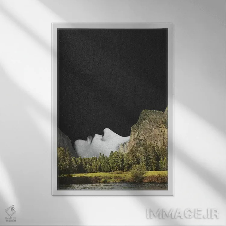 تابلو دکوراتیو لحظه سکوت اثر ریچارد وروجز - نمای قابدار سفید