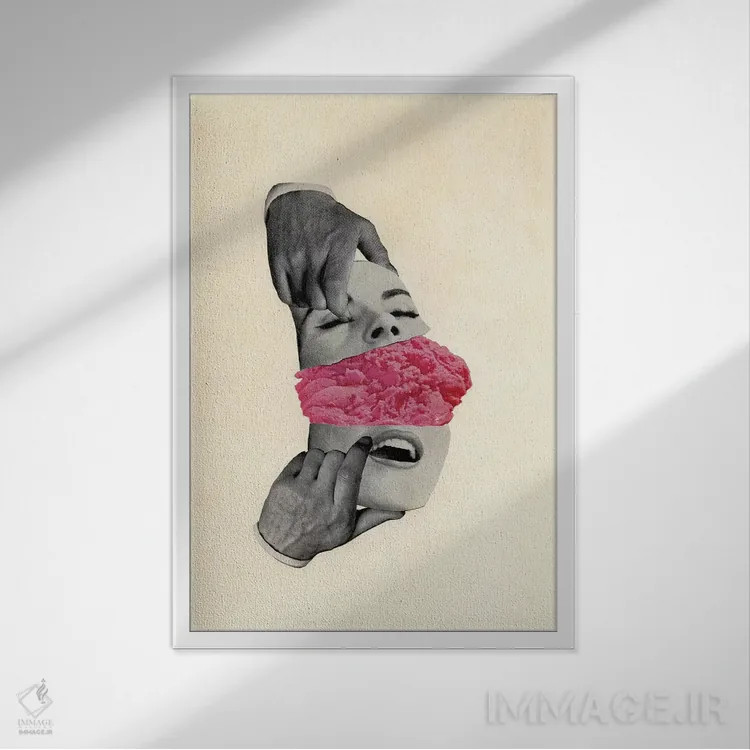 تابلو دکوراتیو جیغ چشم اثر ریچارد وروجز - نمای قابدار سفید