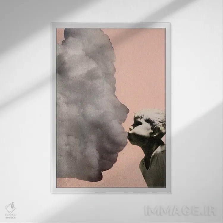 تابلو دکوراتیو بازدم اثر ریچارد وروجز - نمای قابدار سفید