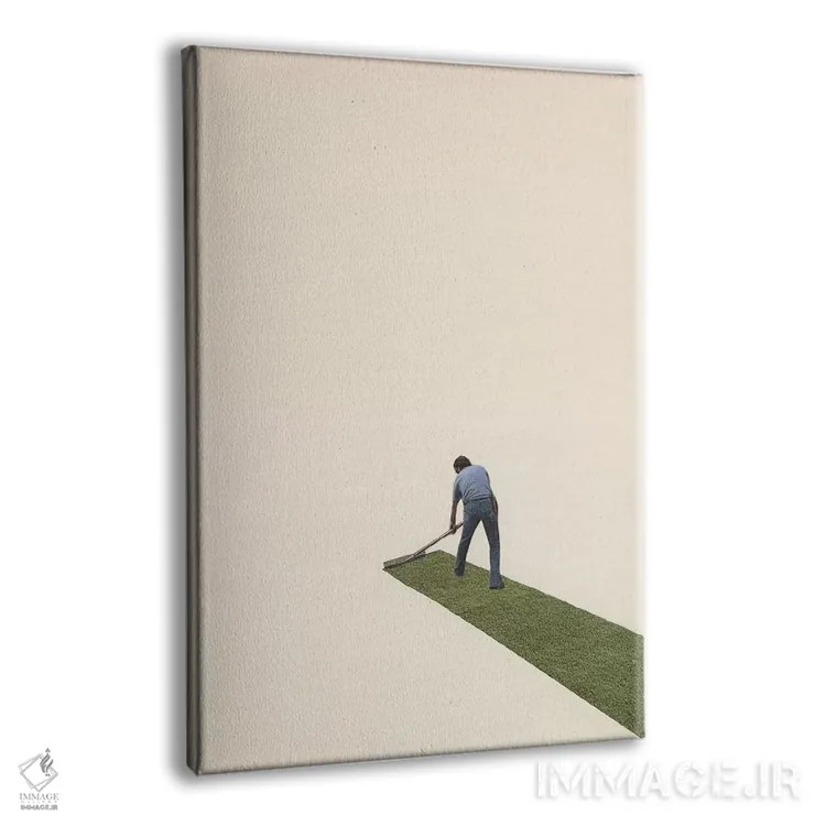 تابلو مینیمال باغبان اثر ریچارد وروجز - نمای پرسپکتیو محصول