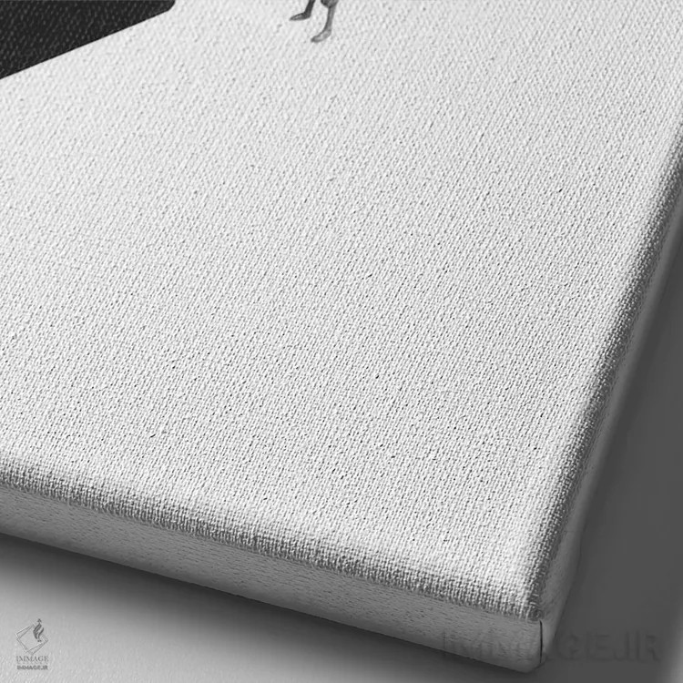 تابلو دکوراتیو سفید کاری یا شستشو با آب اثر ریچارد وروجز - نمای نزدیک بافت بوم