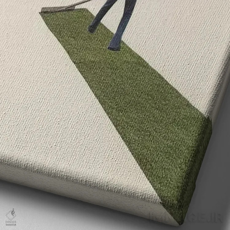 تابلو مینیمال باغبان اثر ریچارد وروجز - نمای نزدیک بافت بوم