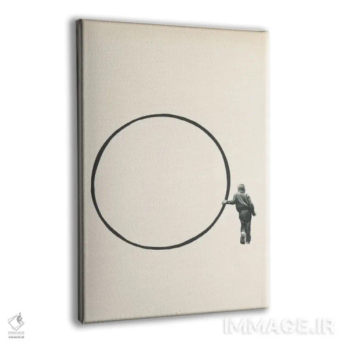 تابلو مینیمال بی خبر از جریان اثر ریچارد وروجز - نمای پرسپکتیو محصول