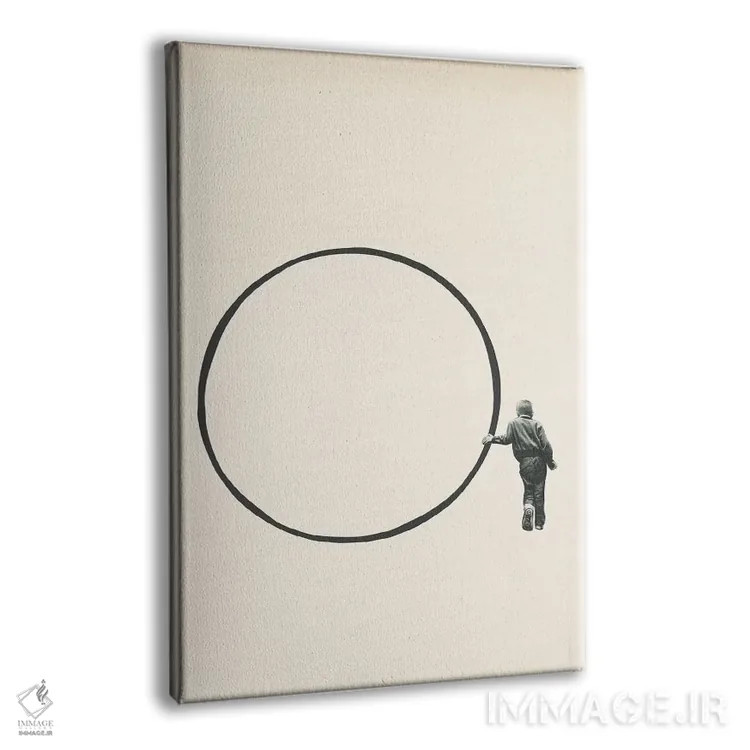 تابلو مینیمال بی خبر از جریان اثر ریچارد وروجز - نمای پرسپکتیو محصول