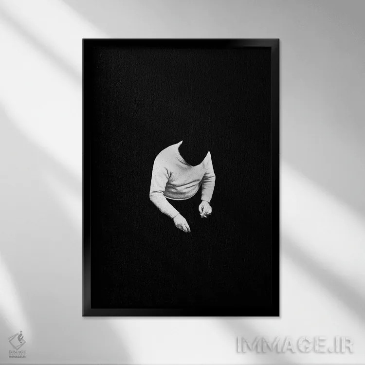 تابلو دکوراتیو زندگی تهی اثر ریچارد وروجز - نمای قابدار مشکی