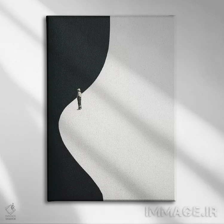 تابلو مینیمال کنار آب اثر ریچارد وروجز - نمای روبهرو روی دیوار