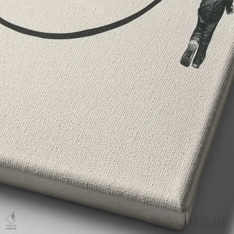 تابلو مینیمال بی خبر از جریان اثر ریچارد وروجز - نمای نزدیک بافت بوم