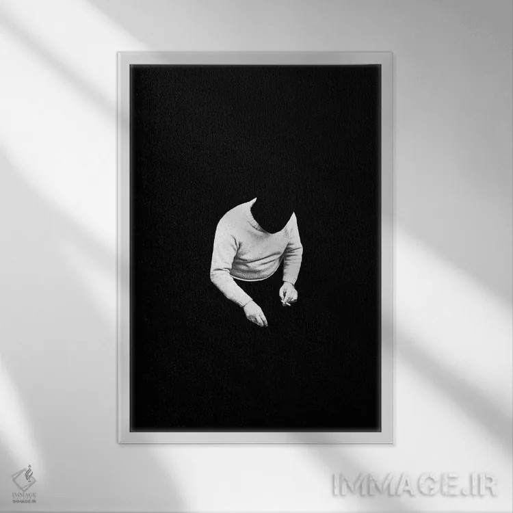 تابلو دکوراتیو زندگی تهی اثر ریچارد وروجز - نمای قابدار سفید