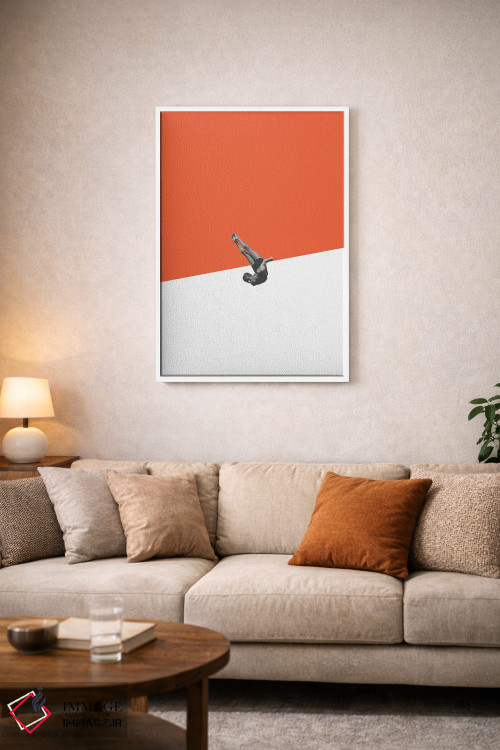 تابلو دکوراتیو غواص نارنجی اثر ریچارد وروجز - D3W