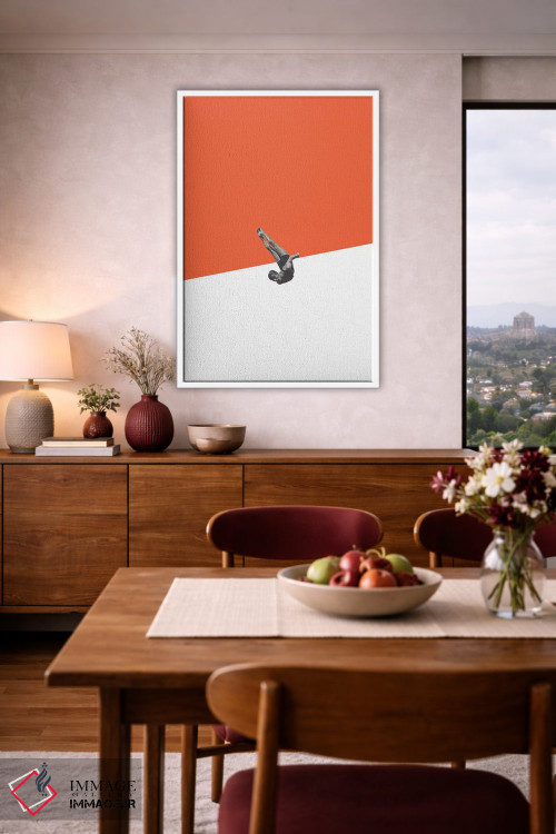 تابلو دکوراتیو غواص نارنجی اثر ریچارد وروجز - D4W