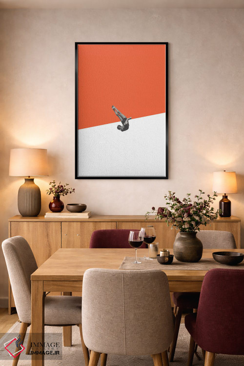 تابلو دکوراتیو غواص نارنجی اثر ریچارد وروجز - D5B