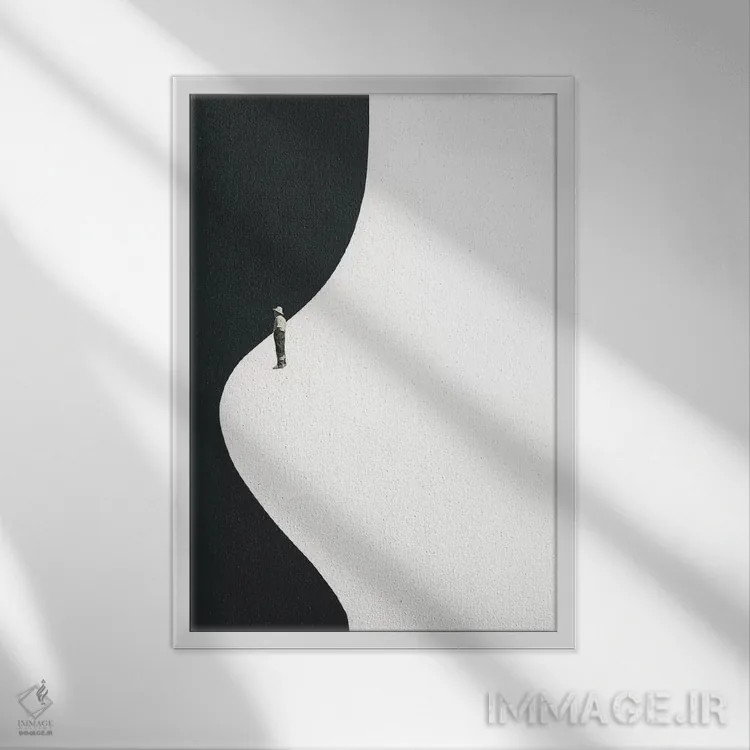 تابلو مینیمال کنار آب اثر ریچارد وروجز - نمای قابدار سفید