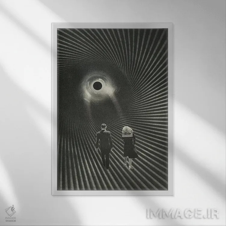 تابلو دکوراتیو بیرون رفتن اثر ریچارد وروجز - نمای قابدار سفید