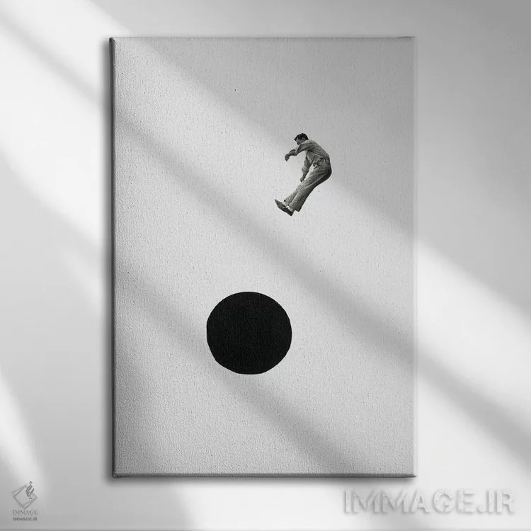 تابلو مینیمال به سوی پرتگاه اثر ریچارد وروجز - نمای روبهرو روی دیوار