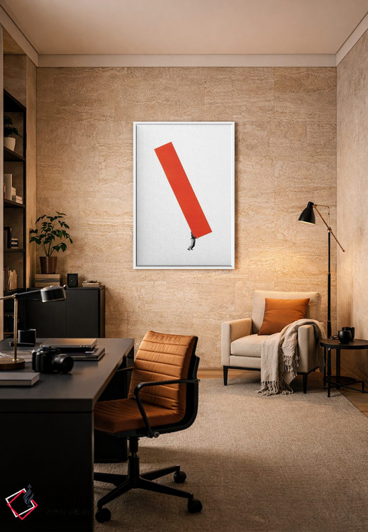 تابلو مینیمال ساخت و ساز سنگین اثر ریچارد وروجز - D6W