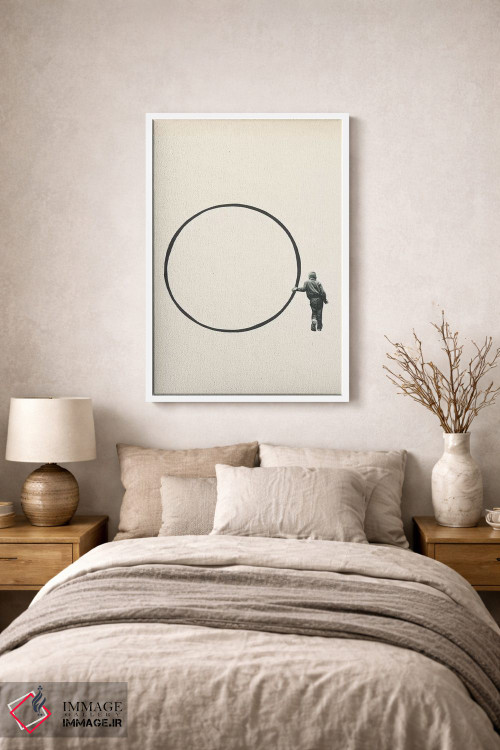 تابلو مینیمال بی خبر از جریان اثر ریچارد وروجز - D1W