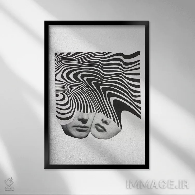 تابلو مینیمال سفر مثل من اثر ریچارد وروجز - نمای قابدار مشکی