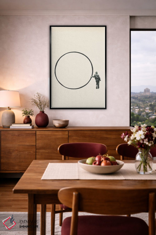 تابلو مینیمال بی خبر از جریان اثر ریچارد وروجز - D4B