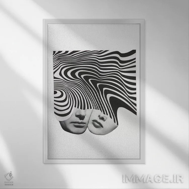 تابلو مینیمال سفر مثل من اثر ریچارد وروجز - نمای قابدار سفید