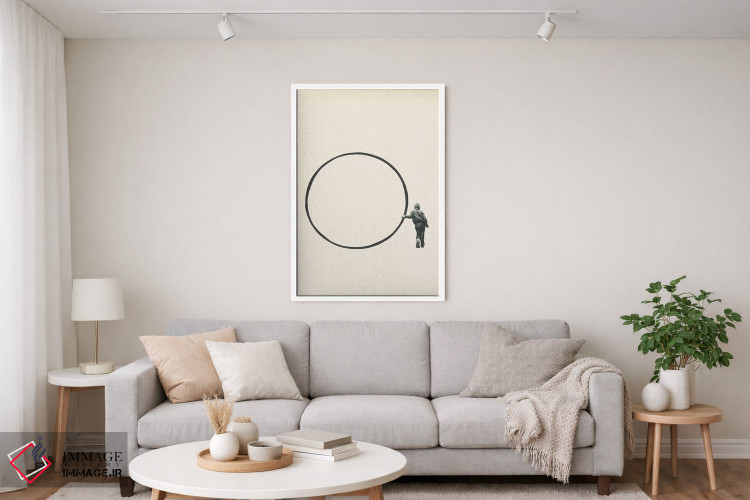 تابلو مینیمال بی خبر از جریان اثر ریچارد وروجز - D3W