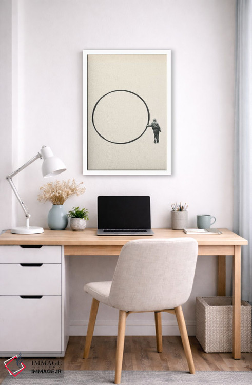 تابلو مینیمال بی خبر از جریان اثر ریچارد وروجز - D5W