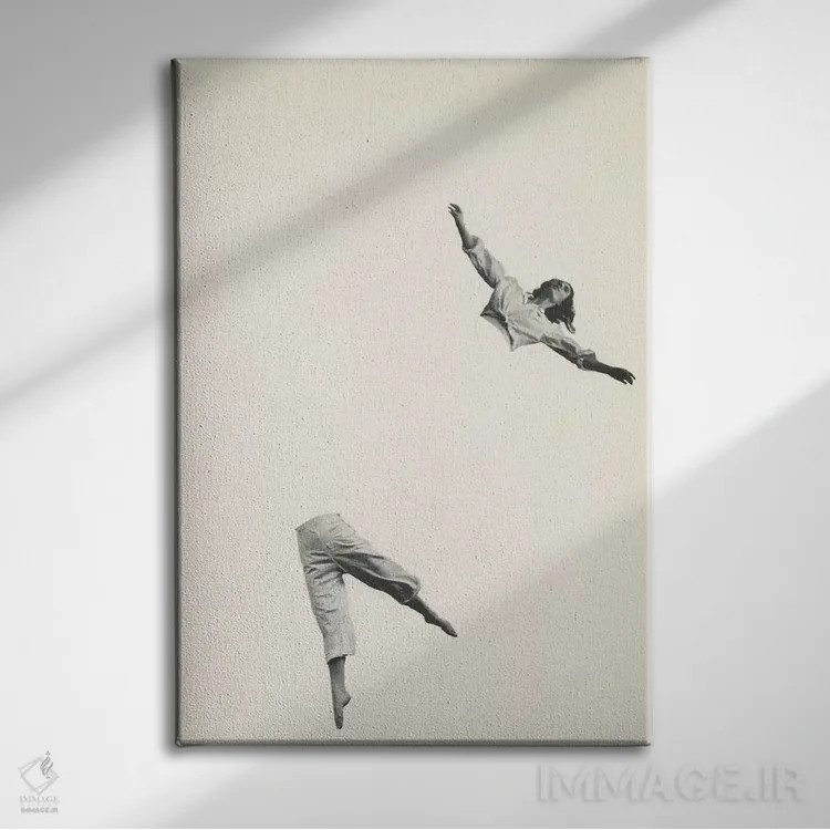 تابلو مینیمال قطع ارتباط اثر ریچارد وروجز - نمای روبهرو روی دیوار