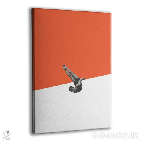 تابلو مینیمال غواص اثر ریچارد وروجز - نمای پرسپکتیو محصول