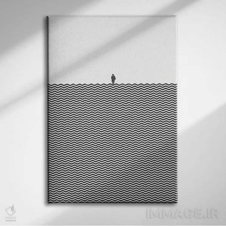 تابلو مینیمال منطقه اثر ریچارد وروجز - نمای روبهرو روی دیوار