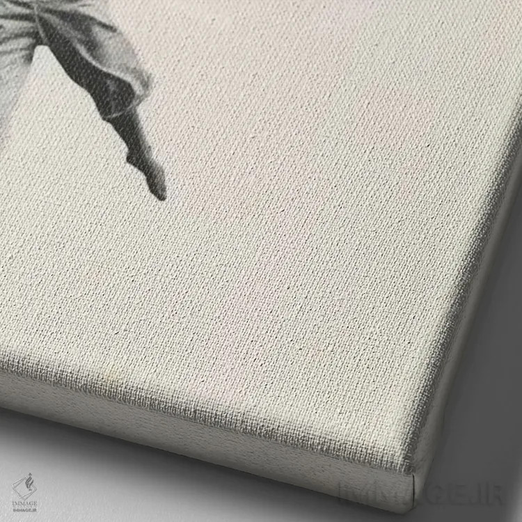 تابلو مینیمال قطع ارتباط اثر ریچارد وروجز - نمای نزدیک بافت بوم