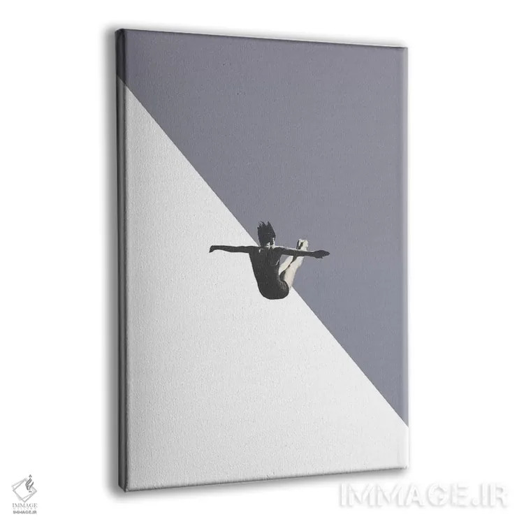 تابلو مینیمال غواص اثر ریچارد وروجز - نمای پرسپکتیو محصول