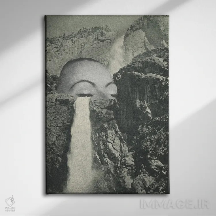 تابلو مدرن سقوط اثر ریچارد وروجز - نمای روبهرو روی دیوار