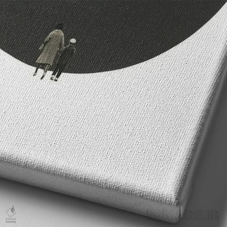 تابلو انتزاعی دوباره بیرون رفتن اثر ریچارد وروجز - نمای نزدیک بافت بوم