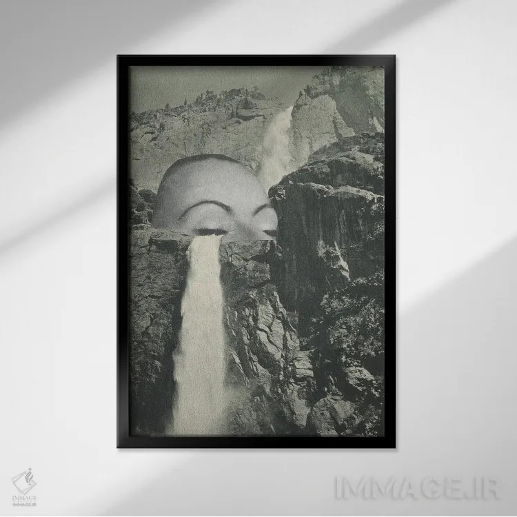 تابلو مدرن سقوط اثر ریچارد وروجز - نمای قابدار مشکی