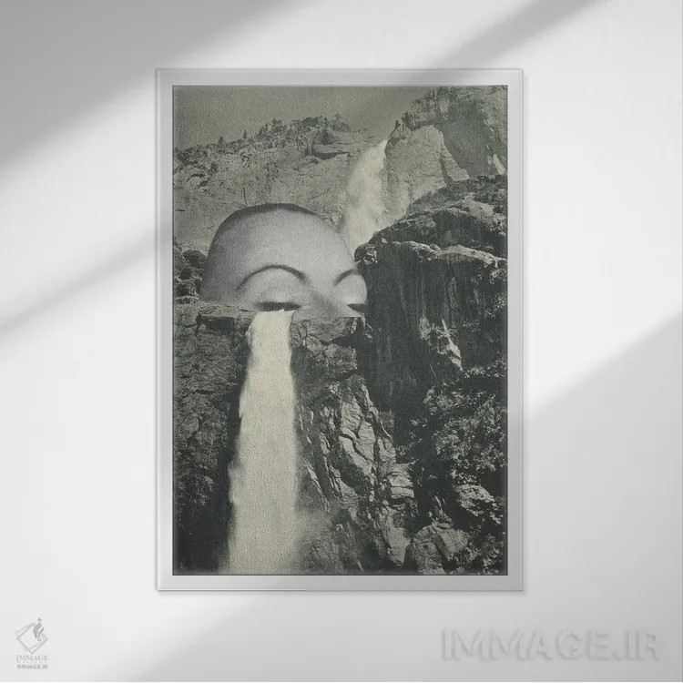 تابلو مدرن سقوط اثر ریچارد وروجز - نمای قابدار سفید