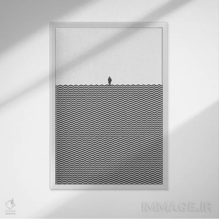 تابلو مینیمال منطقه اثر ریچارد وروجز - نمای قابدار سفید